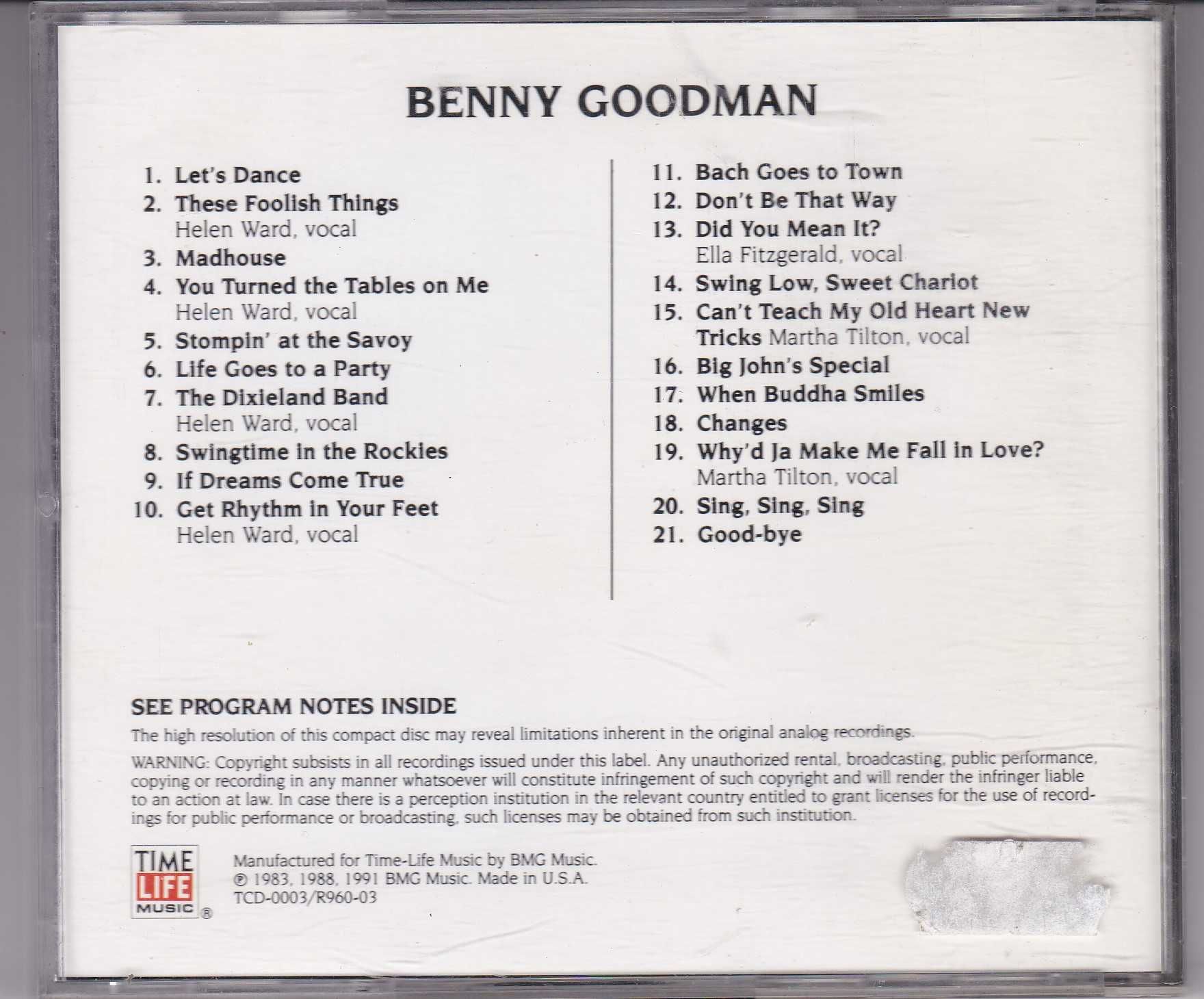 Big Bands: Benny Goodman - Music CD