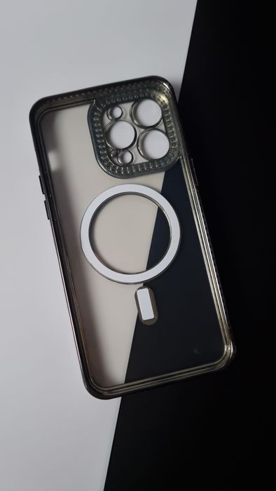 Etui do iPhone 14 Pro Max 5G, plecki błyszczę 2w1 Smukły case z diamen