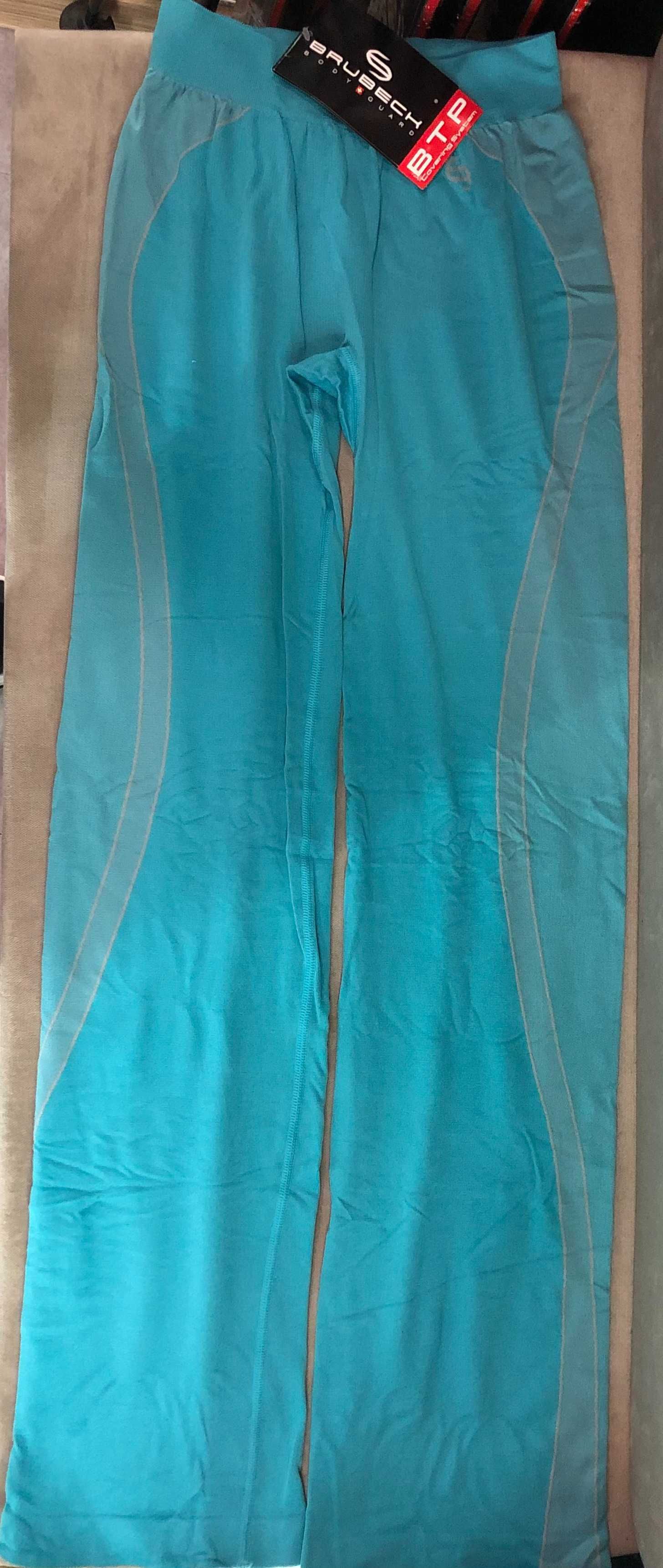 Spodnie damskie termoaktywne BRUBECK Fitness LE00700 niebieski S