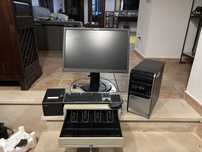 Conjunto computador + gaveta de dinheiro