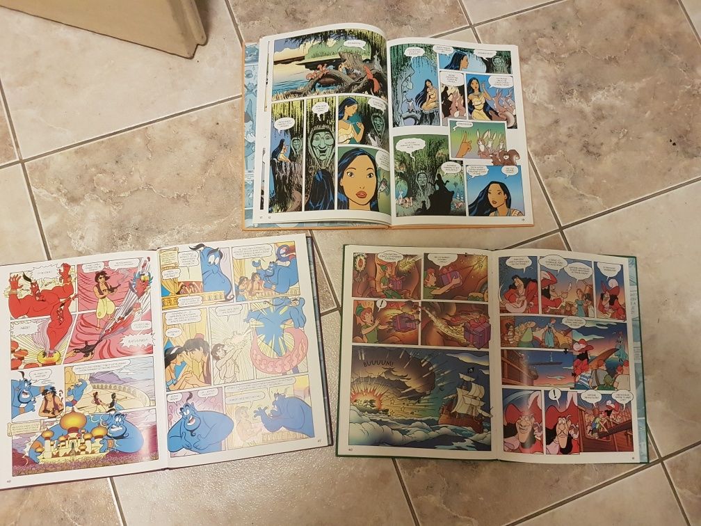 komiks disney 3 szt Pocahonta, Aladyn,Piotruś Pan