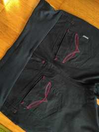 Granatowe spodnie ciążowe rurki LUCY bawełna+elastan XL-42