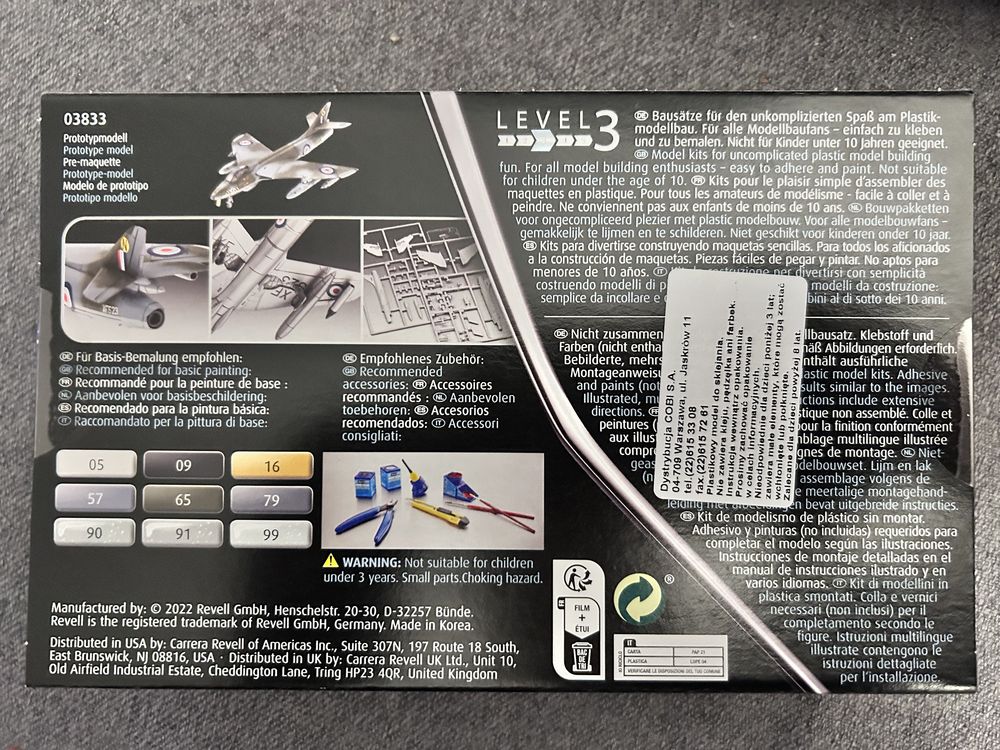 Model do sklejania Revell 03833 samolot Hawker Hunter