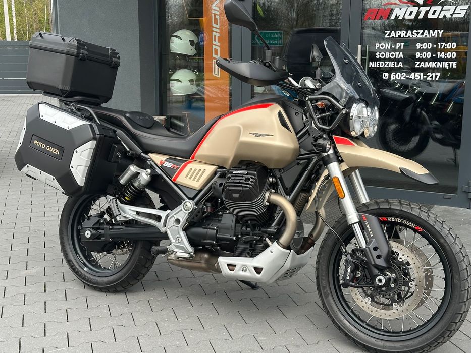 Moto Guzzi V85 TT 2020 Wersja TRAVEL 3 Kufry , Grzane Manetki, LED 42000 km DOSTAWA