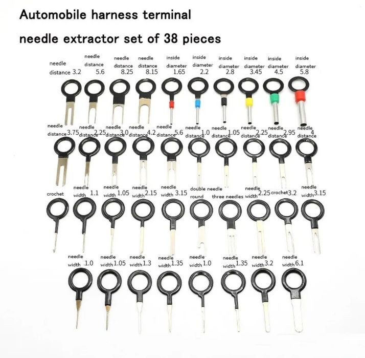 Набор экстракторов для разборки авто разъемов.