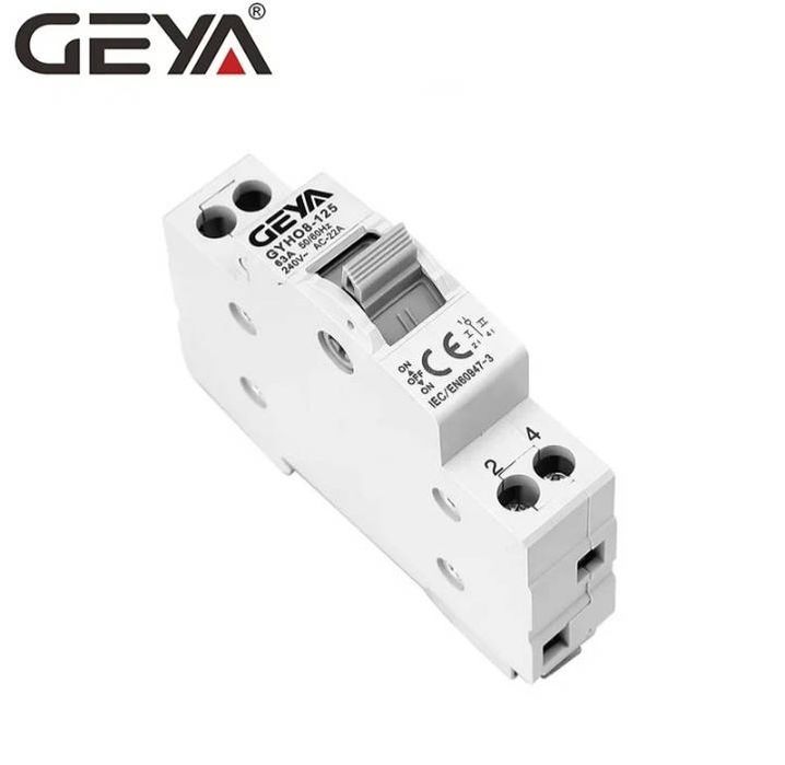 Модульний ручний трипозиційний перемикач введення резерву GEYA 220V 1P