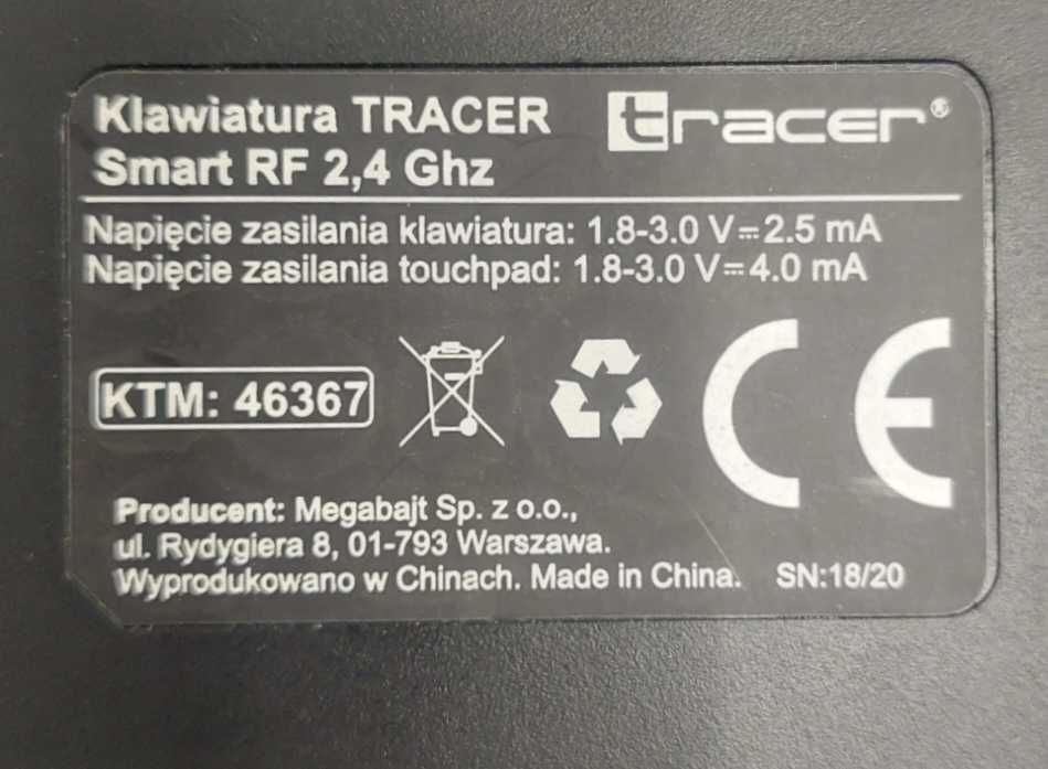 Klawiatura z Touchpadem TRACER Smart RF 2,4 GHz