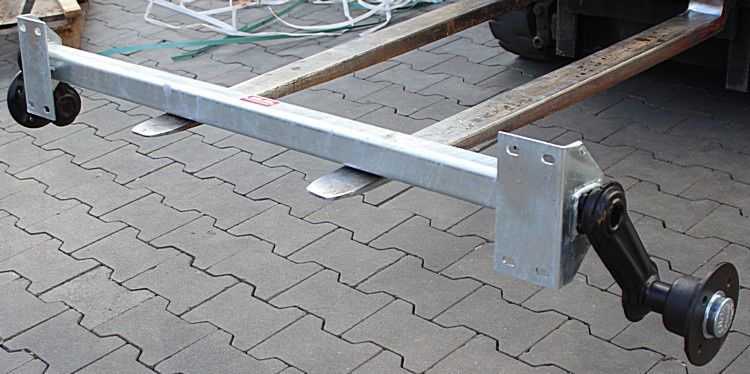 Прицеп торсионная ось, балка, подвеска Кнотт