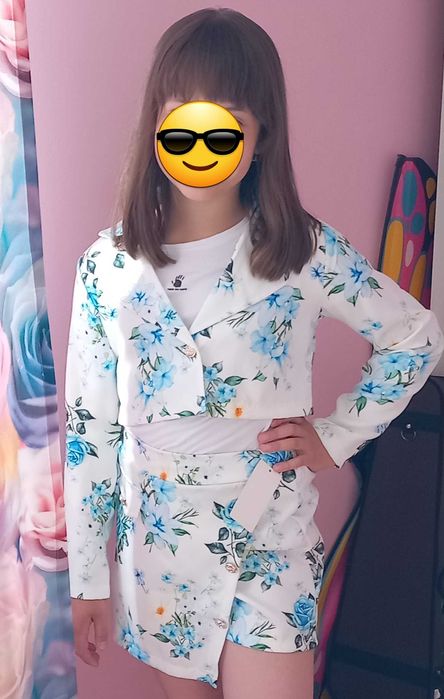 Bolerko dziewczęce ze spodenkami