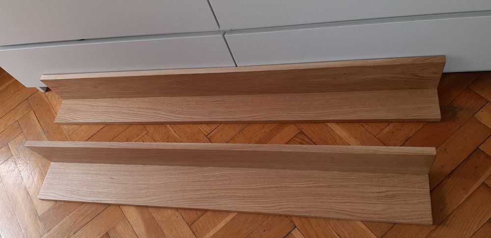 Półka drewniana-dąb 2 szt 122cm i 112cm NOWA