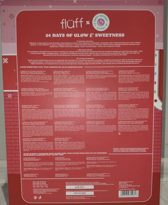 Kalendarz adwentowy fluff