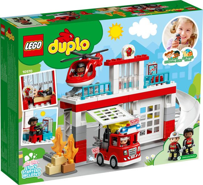 Конструктор LEGO DUPLO Пожежне депо та гелікоптер (10970) лего