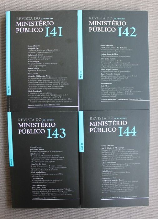 Revistas de 2015 do Ministério Público n.º 141, 142, 143 e 144