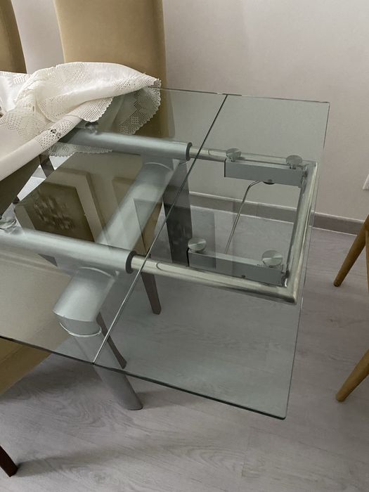 Mesa de vidro extensivel