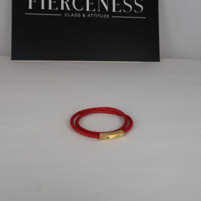 Pulseira Fina Vermelha Fierceness Outlet - Couro (stock da marca)