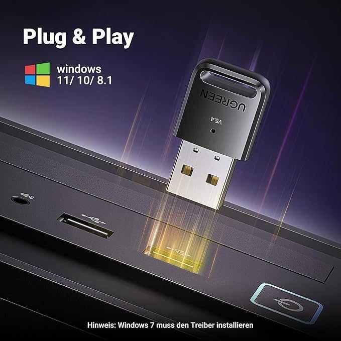 UGREEN — Adapter Bluetooth 5.4 USB do komputera