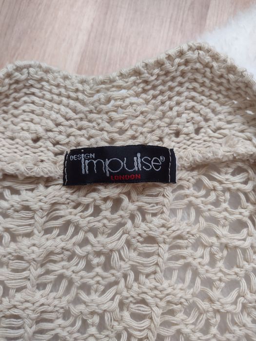 Krótki sweter kardigan narzutka damska M/L
