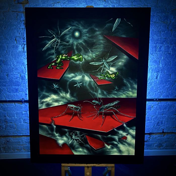 Obraz olejny „Friendly fire”.