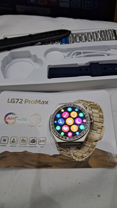 Smartwatch LG72 Pro Max Prata novo