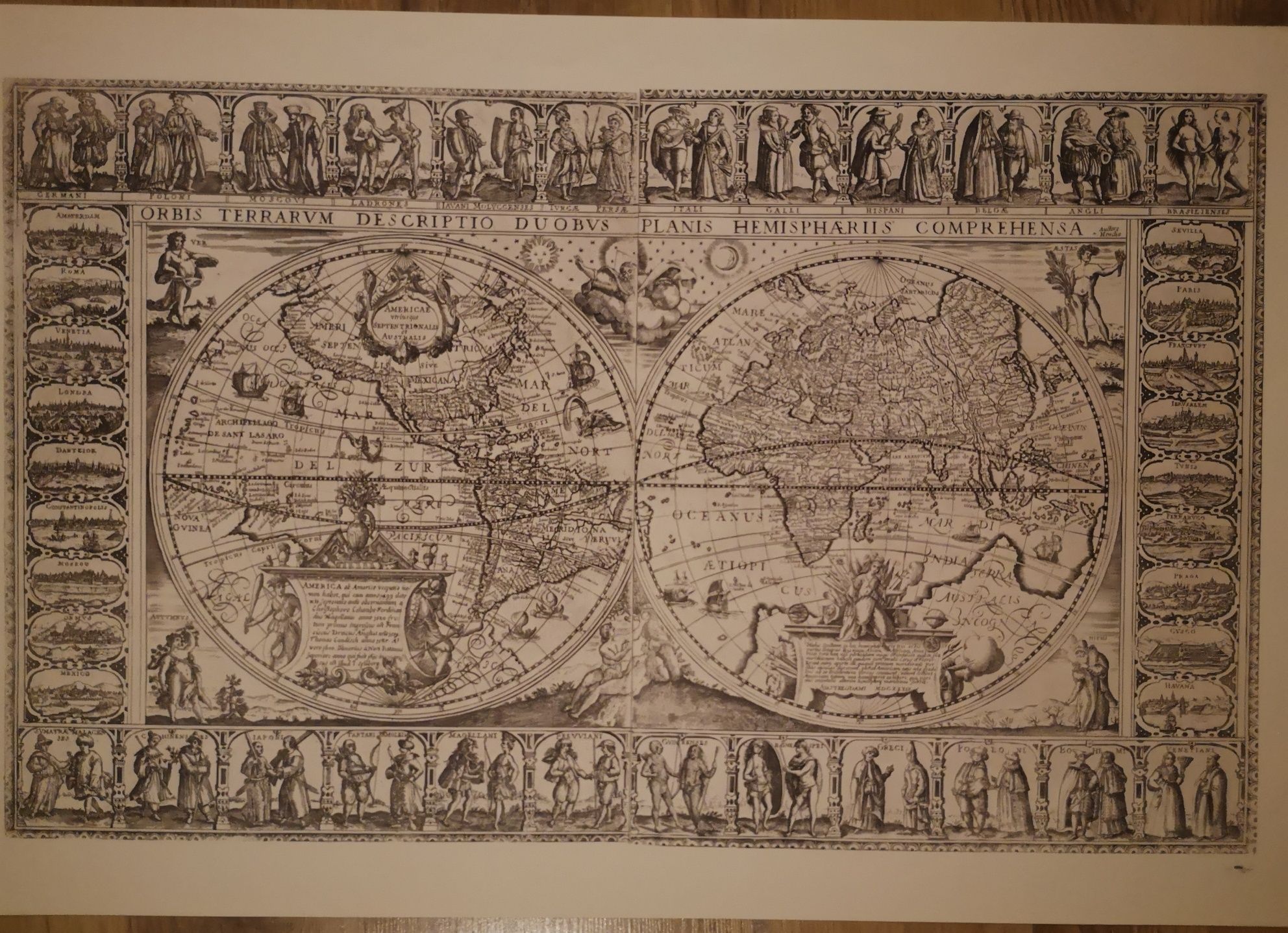 Mapa Orbis Terrarum Descriptio Duobus...