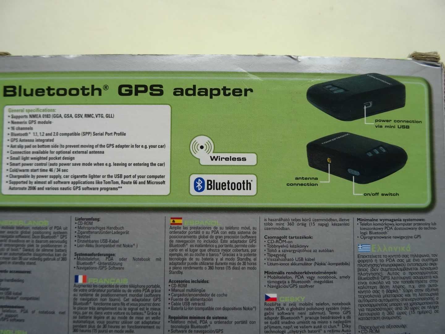 Conceptronic. Adaptador Bluetooth GPS Conceptronic,Wireless