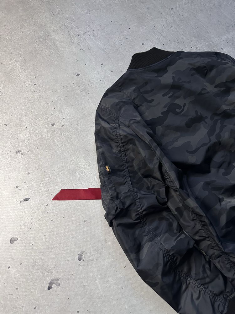 Alpha industries ma-1 nylon camo bomber чоловічий бомбер альфа