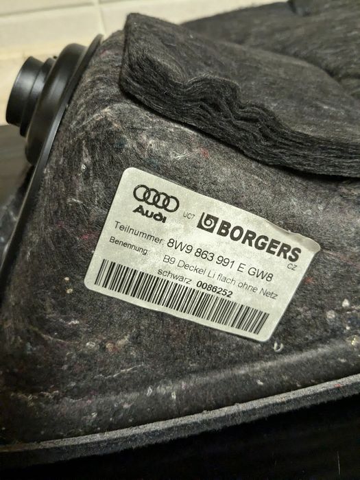 Cobertura capa de bagageira Audi B9