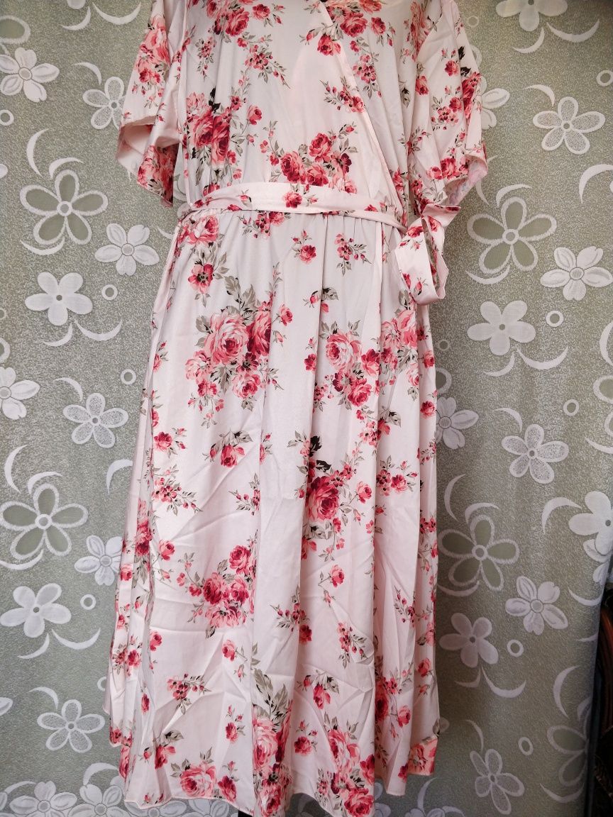 Piękna sukienka kwiaty 4xl nowa ciążowa do karmienia