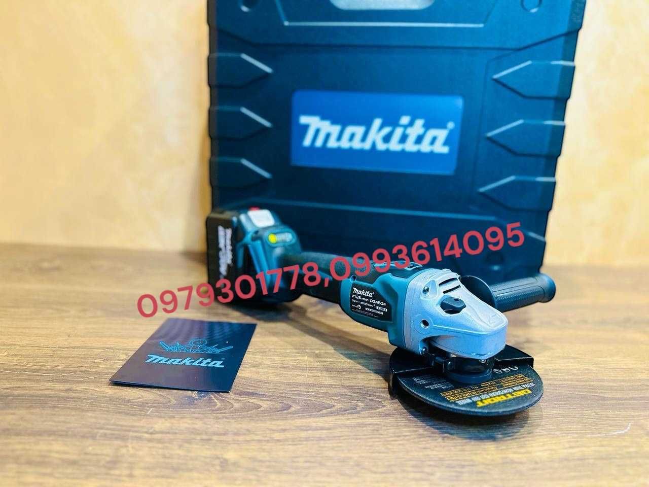 Makita 3в1 Набор Болгарка DGA504 + Шуруповерт DHP485 Перфератор DHR202