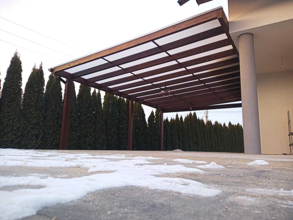 zadaszenie tarasu pergola dach taras drewniany poliwęglan 400x600