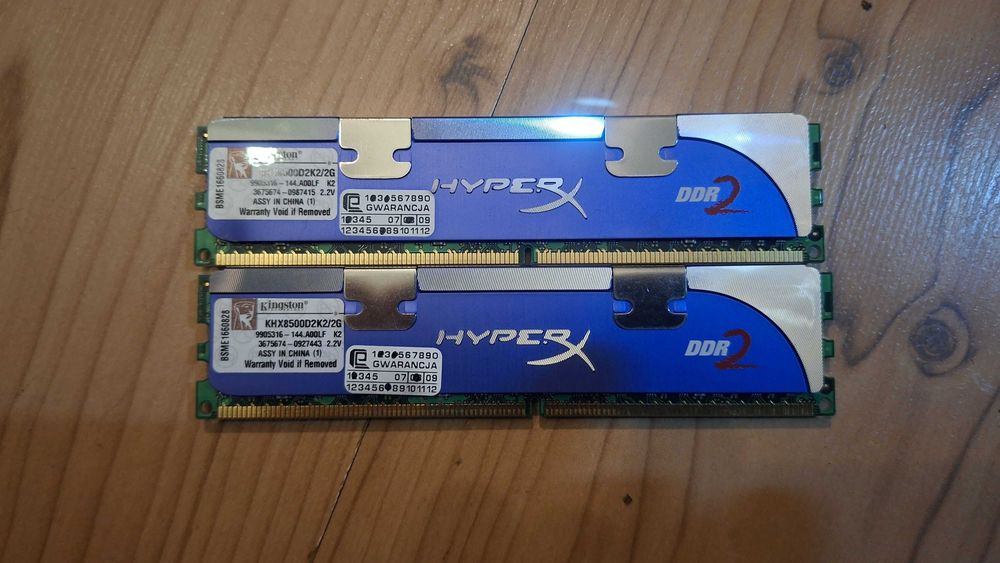 Pamięć RAM Kingston HyperX DDR2 2x 1GB 800MHz CL5 Dual Channel