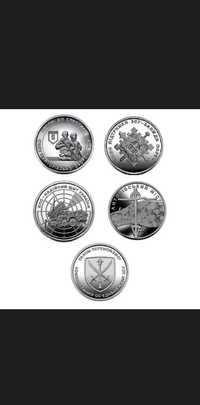 Комплект (набір) 5 шт. монет 10 гривен присвячених ЗСУ