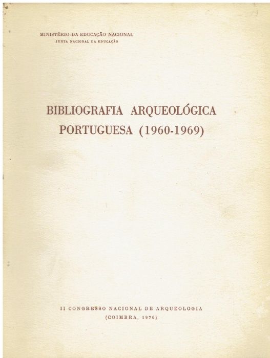 5296 Bibliografia arqueológica portuguesa : 1960/1969 por Maria Te