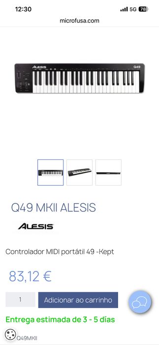 Teclado Midi Alesis Q49 MK2