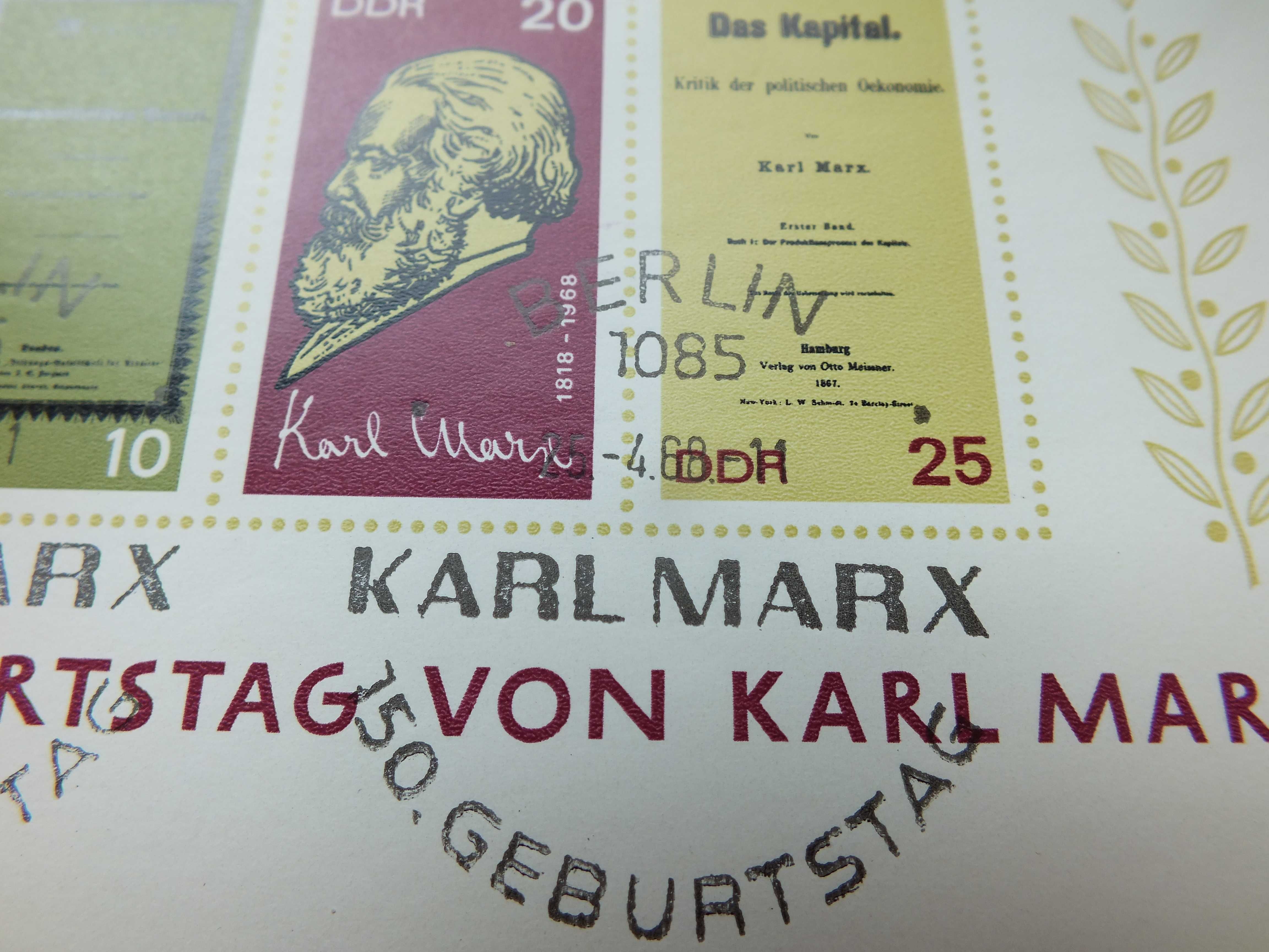 znaczki Mi1365 Blok 27 DDR 1968r. Niemcy NRD kasownik okolicznościowy