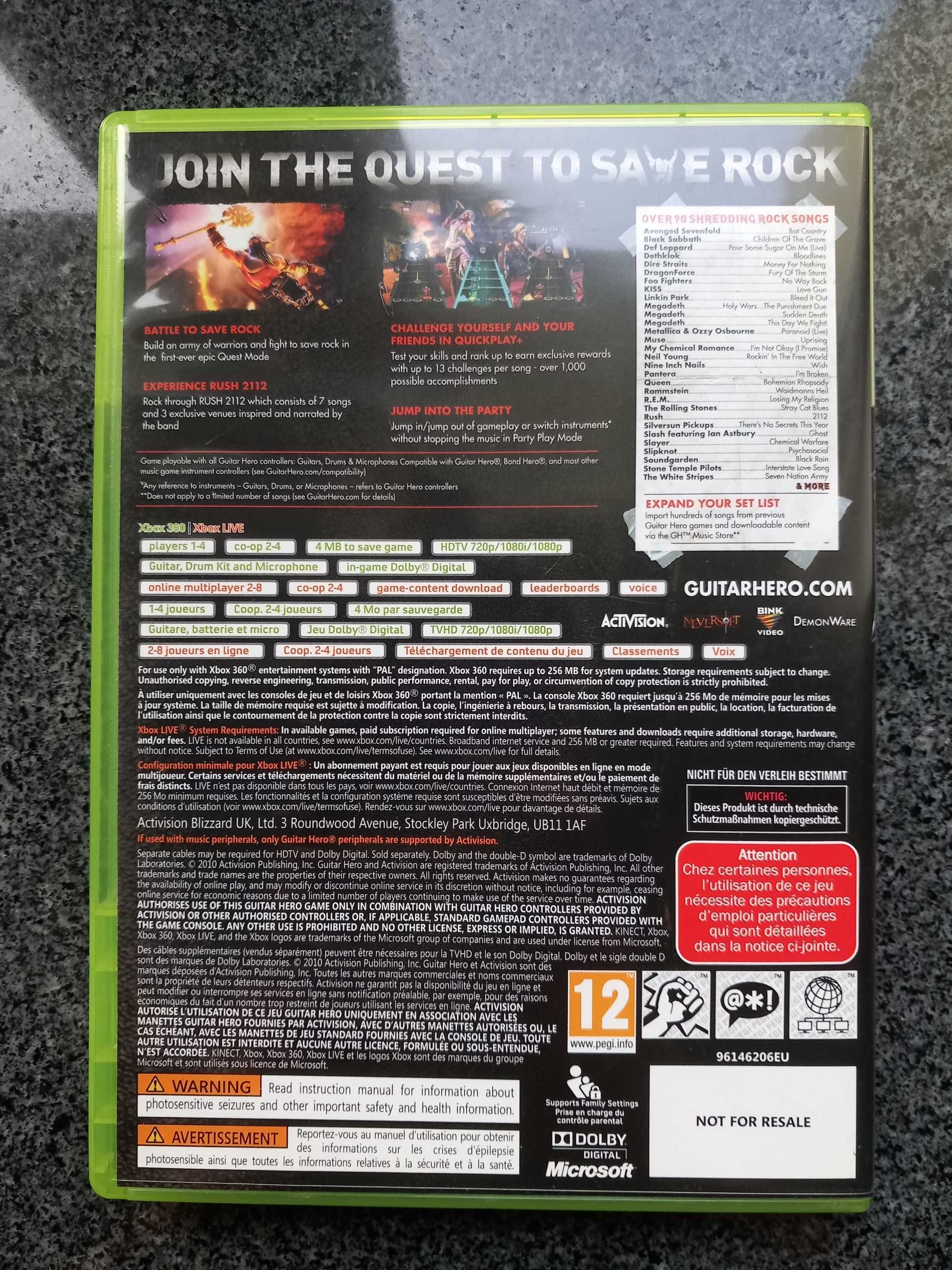 Guitar Hero Warriors of Rock - Xbox 360