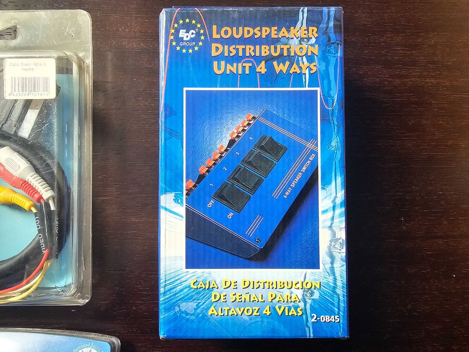 Extensor de infravermelhos, cabo scart, digital ótica/coaxial