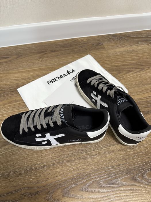 PREMIATA Чорні шкіряні кеди STEVEN, 39 розмір