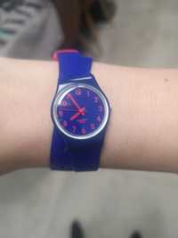 Zegarek swatch lady niebieski chabrowy różowy