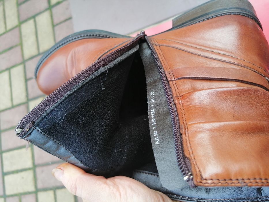 Черевики жіночі 5th Avenue, осінньо-весінні, 38 розмір, руда шкіра