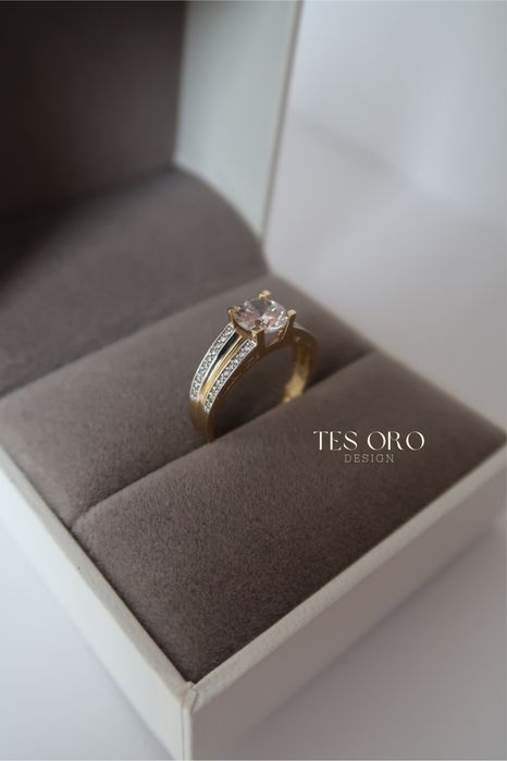 Złoty Pierścionek z Cyrkoniami | 11 | Próba Złota 585