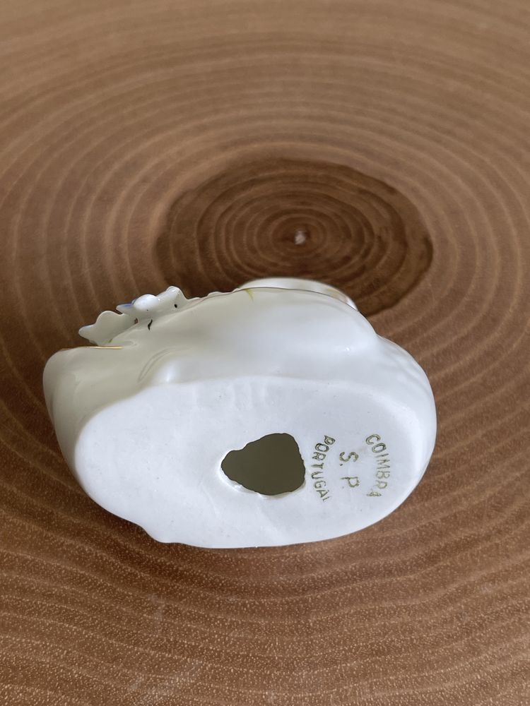Figura Porcelana Coimbra S P Ave Cisne em Biscuit