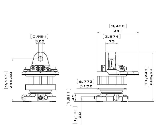 Rotator / obrotnica / rotor / Finn Rotor CR 400-W25F140 / 4 T /Flansza