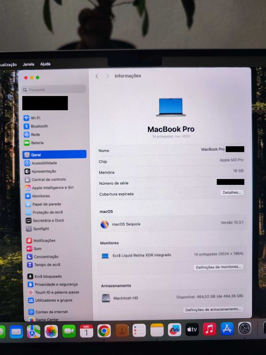 MacBook Pro 14'' M3 Pro 11-core | 18GB | 512GB SSD - Prateado