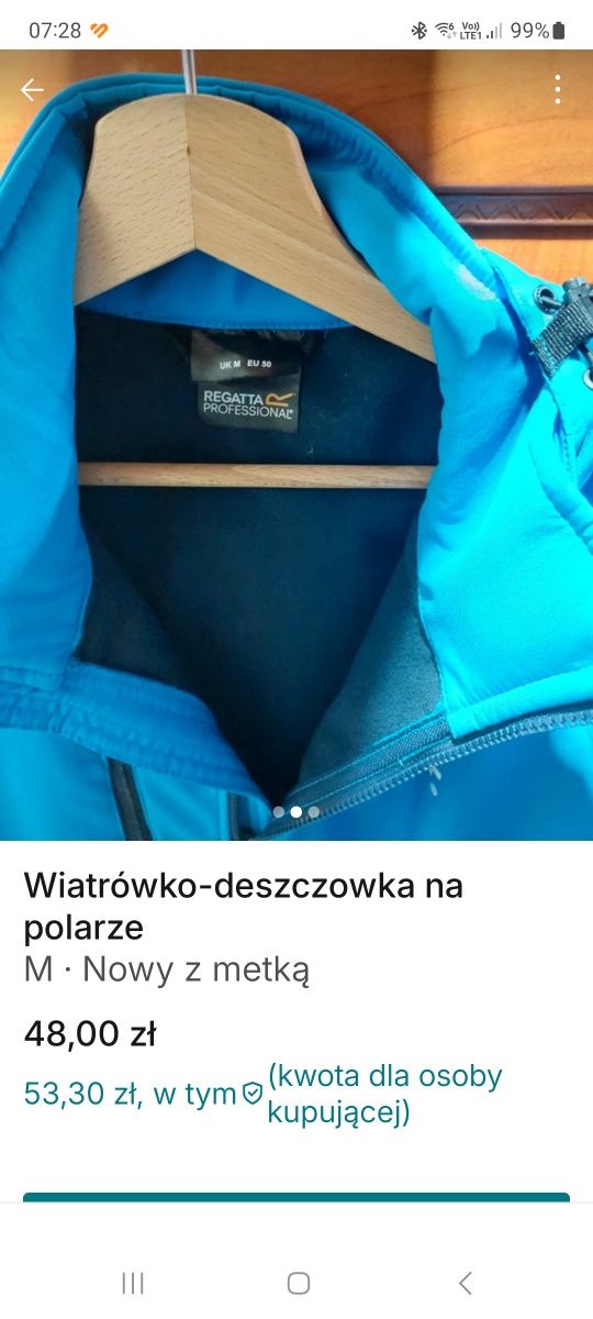 Wiatrowko-deszczowka męska rozmiar M