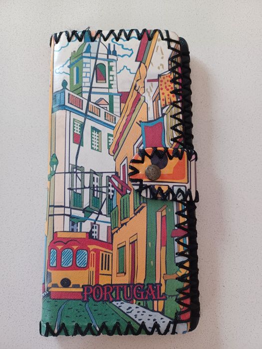 Carteira Artesanato com imagem de Lisboa