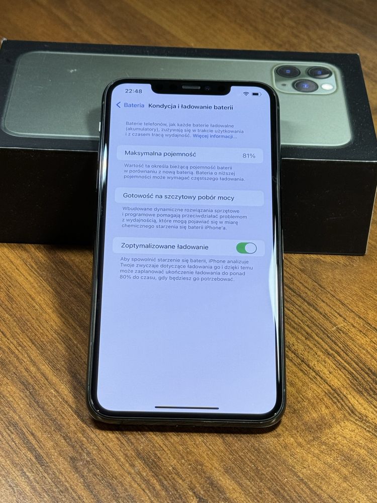 Apple iPhone 11 Pro Max 256 GB Zielony | Stan BDB | Bateria 81%