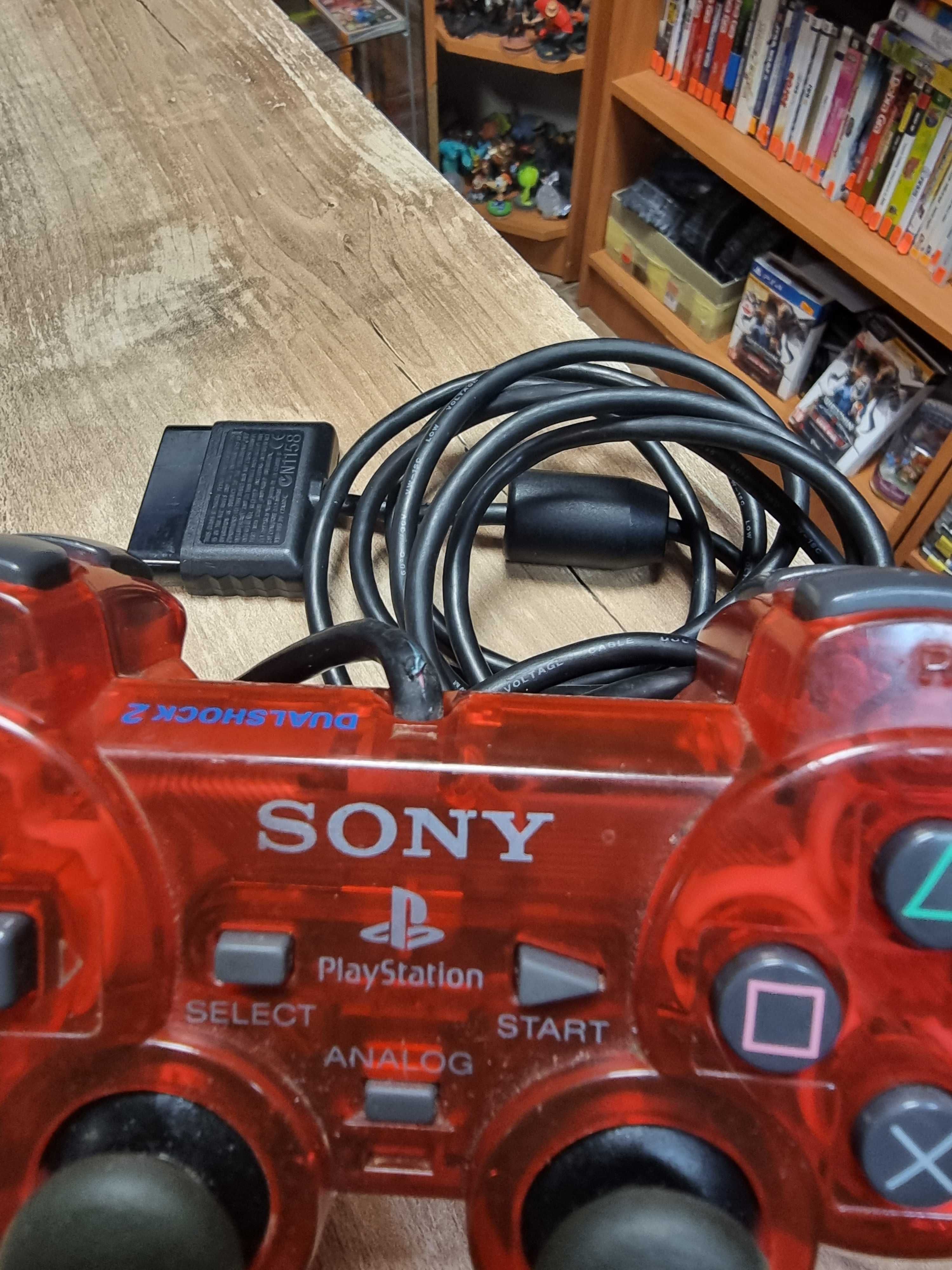 Red Dual Shock Pad+Karta pamięci 100% Oryginał BDB Unikat SklepRetro