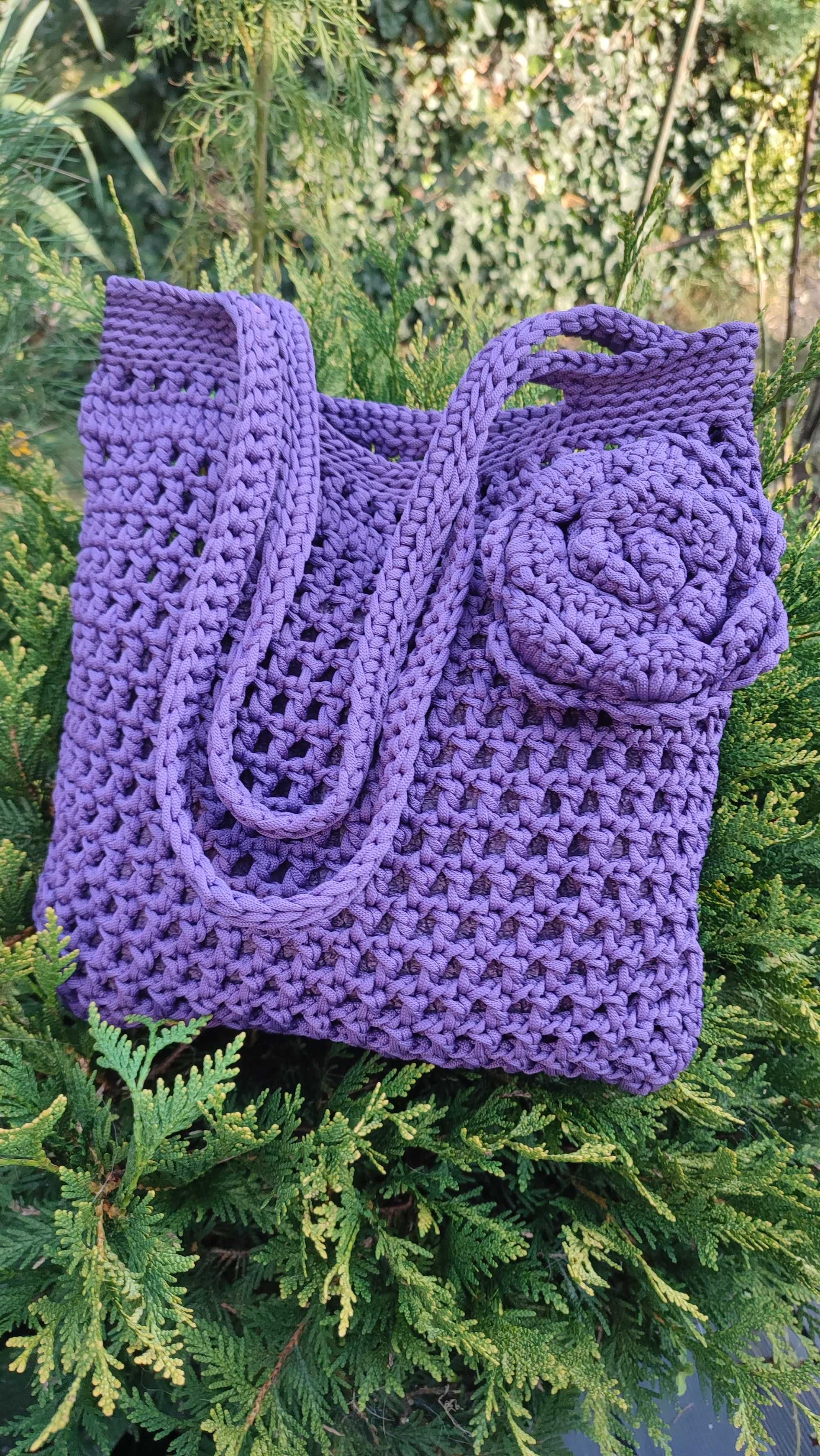 Torebka ze sznurka handmade