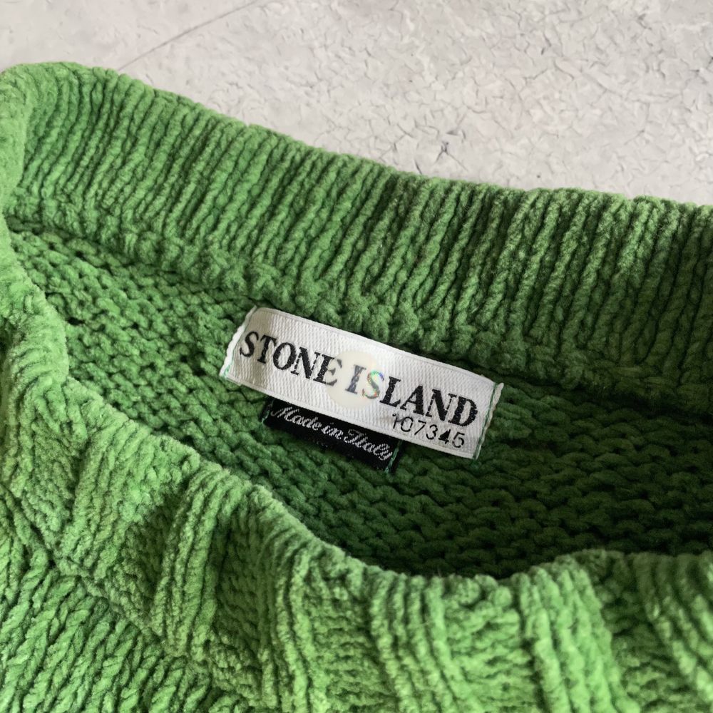 100% authentic Stone island vintage velur knit sweater